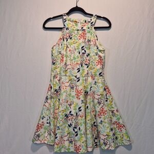 NWT Copper Key Jrs Md Floral Scuba Dress Skater Girl Cottagecore Halter Playful
